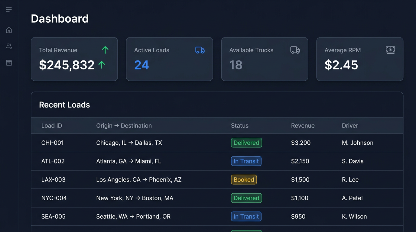Dashboard screenshot